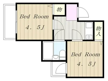 アスタック壱番館(2K/3階)の間取り写真