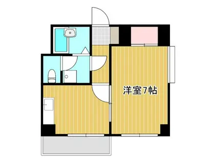 ホリホックイン元浜(1DK/4階)の間取り写真