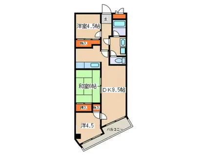 カーサピノ(3DK/4階)の間取り写真