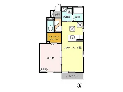 コアロードII(1LDK/1階)の間取り写真
