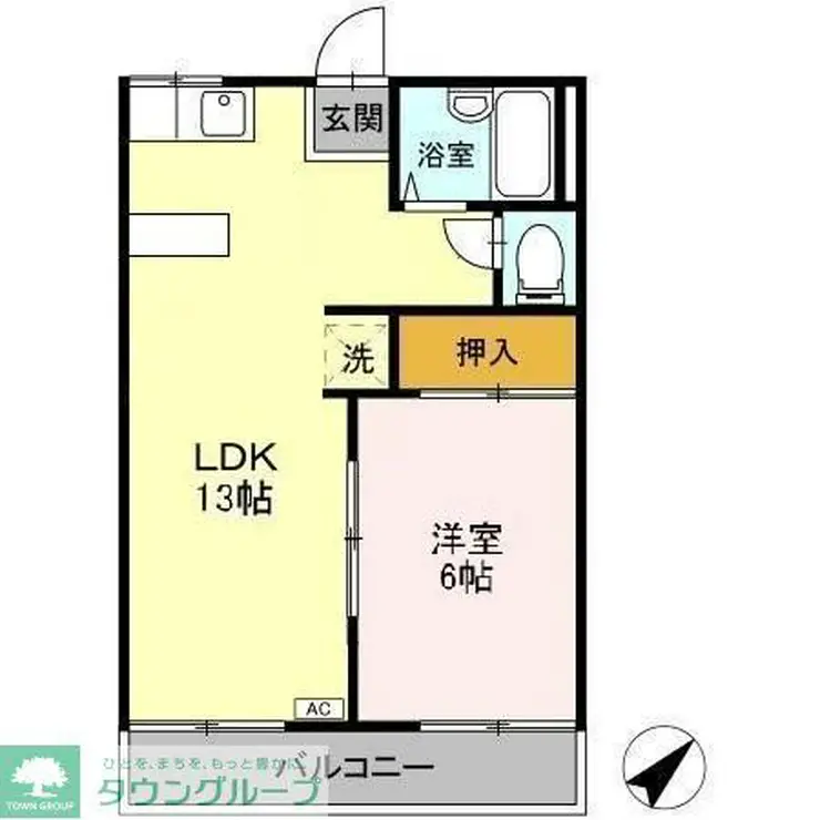 東宮前ハイツ 2階階 間取り