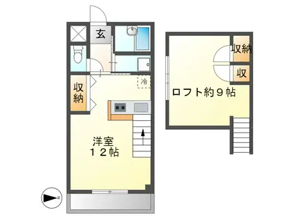 シェラトンイトウ(ワンルーム/2階)の間取り写真