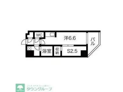 シーズンフラッツ蔵前清澄通(1K/10階)の間取り写真