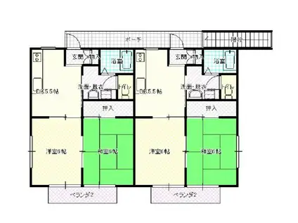 ディアス下馬皿(2DK/2階)の間取り写真