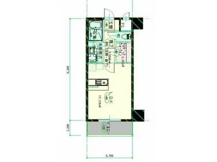 ラクラス延岡ステーションコート(ワンルーム/8階)の間取り写真