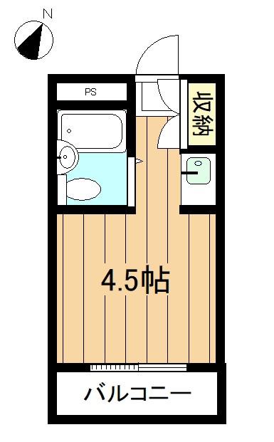 コア神明(ワンルーム/2階)の間取り写真