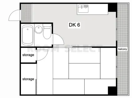 第1アリストマンション(1DK/7階)の間取り写真
