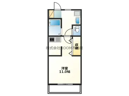 第6年見マンション(ワンルーム/3階)の間取り写真