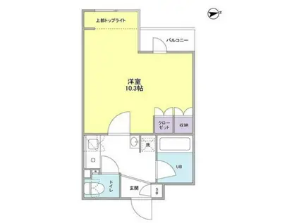 プレディアスタイル西麻布(1K/1階)の間取り写真