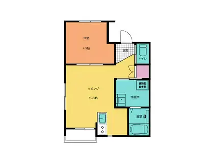 GIRASOLE NAKAMACHI(1LDK/1階)の間取り写真