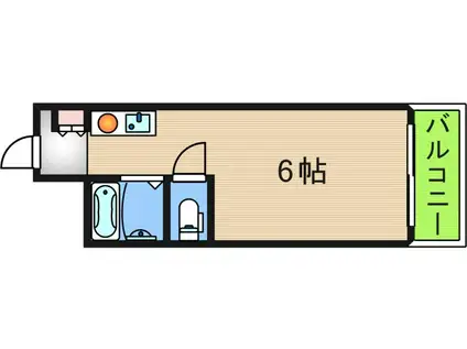 シティキャンパス(ワンルーム/6階)の間取り写真