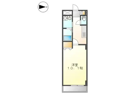 本州ビルII(1K/5階)の間取り写真