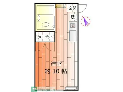 ハウスマリ(ワンルーム/1階)の間取り写真
