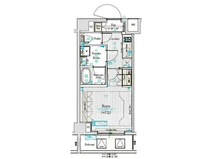 ブライズフォルム墨田(1K/2階)の間取り写真