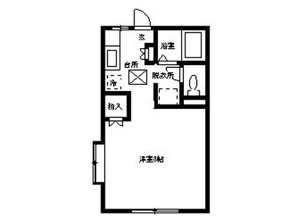 ファミーユ福寿(1K/1階)の間取り写真