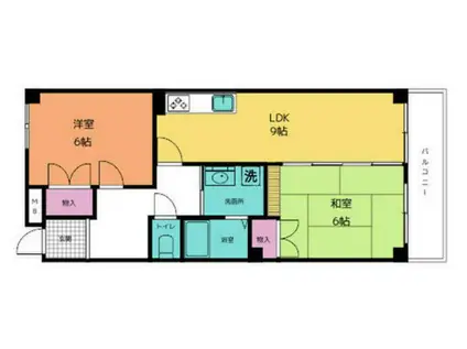 スプルースコート(2LDK/1階)の間取り写真