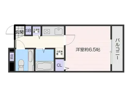 ジュネス東住吉(1K/5階)の間取り写真