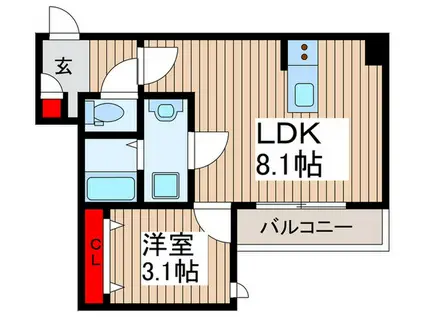 草加市弁天1丁目計画(1LDK/3階)の間取り写真