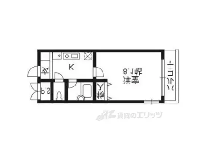パレット(1K/2階)の間取り写真