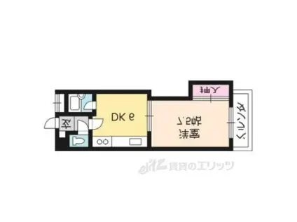 レッドモア(1DK/2階)の間取り写真