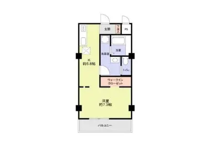 第2住吉ビルB棟(1DK/5階)の間取り写真