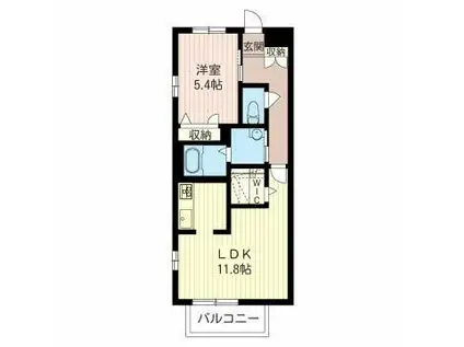 シャンボヌール(1LDK/3階)の間取り写真