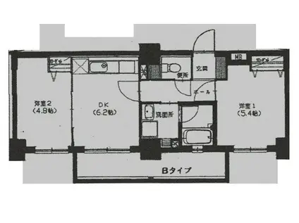 シティフラッツ小豆沢(2DK/6階)の間取り写真