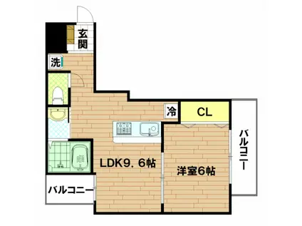 REGINA(1LDK/7階)の間取り写真