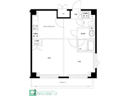 ルーブル森下(2DK/3階)の間取り写真