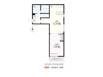 QUIET CRAB HOUSE TOGETHER長津田(1LDK/2階)の間取り写真