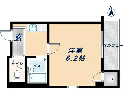 ノールハイツ(1K/7階)の間取り写真