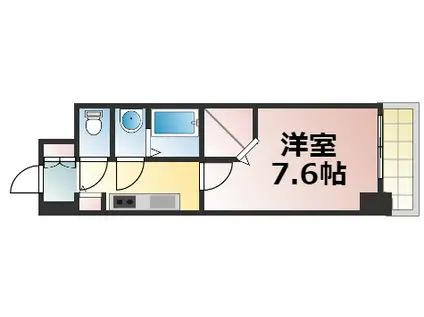 ワールドアイ天王寺ミラージュII(1K/3階)の間取り写真