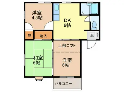 シュテルネンハイム(3DK/2階)の間取り写真