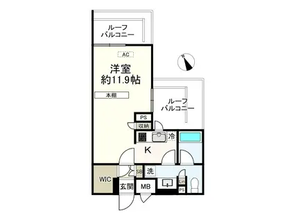 OZIO西荻窪II(ワンルーム/4階)の間取り写真