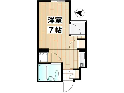 元住吉ハウス(ワンルーム/2階)の間取り写真