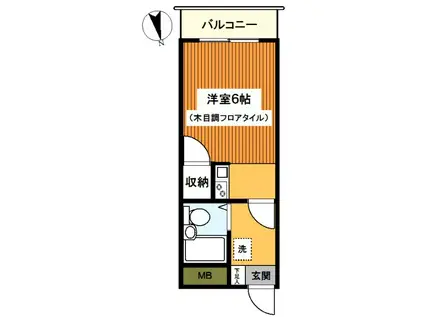 メゾンアクシア(ワンルーム/4階)の間取り写真