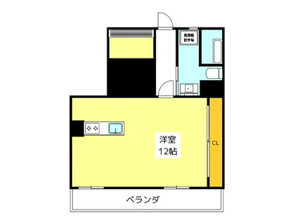 第57川崎ビル(ワンルーム/4階)の間取り写真