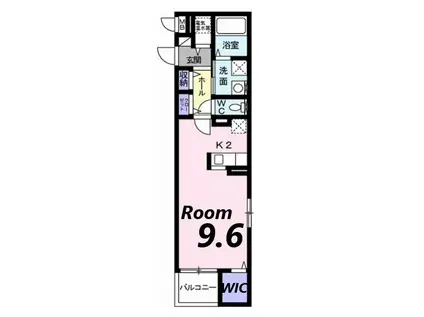 ジュエル(ワンルーム/4階)の間取り写真