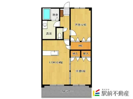 リバーランド箱崎V(2LDK/2階)の間取り写真