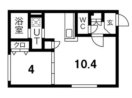 LUMIC南郷(1LDK/4階)の間取り写真