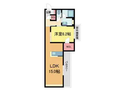 グランフィールド(1LDK/2階)の間取り写真