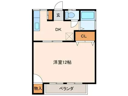 マンションハウスパート1(1DK/2階)の間取り写真