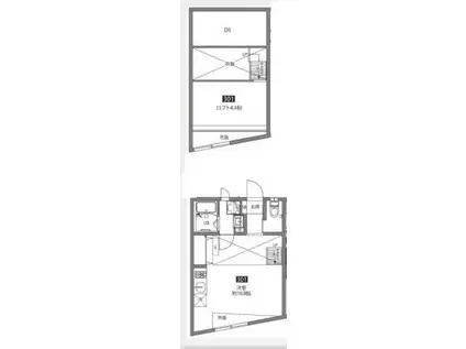 梅ヶ丘ベース(ワンルーム/3階)の間取り写真