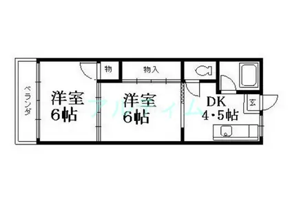 GSハイツ(2DK/2階)の間取り写真