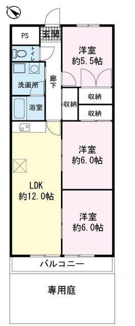 メゾン興国(3LDK/2階)の間取り写真