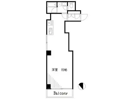 荻窪金子ビル(ワンルーム/2階)の間取り写真