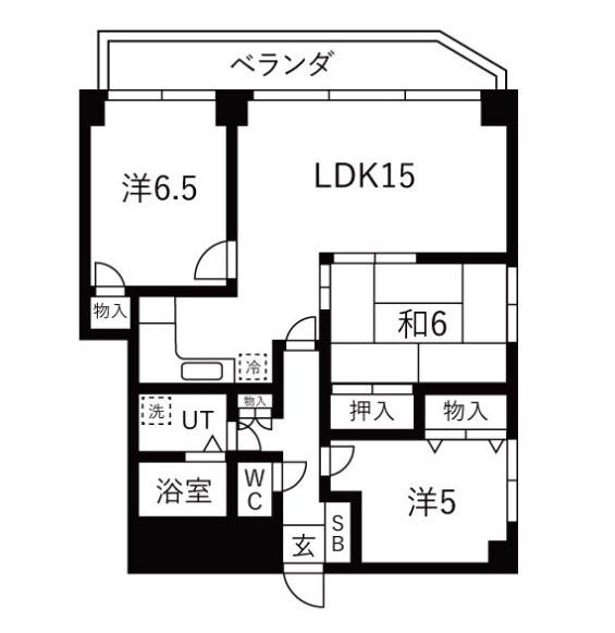 愛知和光ビル(3LDK/4階)の間取り写真