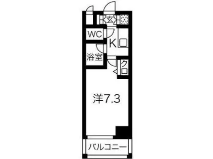 スパシエルクス本所吾妻橋(1K/7階)の間取り写真