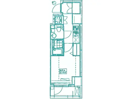 ハーモニーレジデンス田町002(1K/4階)の間取り写真