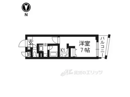 ベラジオ京都清水(1K/4階)の間取り写真
